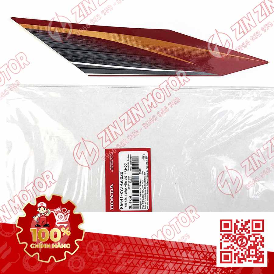TEM CÁNH YẾM XE FUTURE 125 MẬP, FUTURE FI 125, FUTURE BXC 125 2014 2015 PHẢI ĐỎ ĐẬM CHÍNH HÃNG