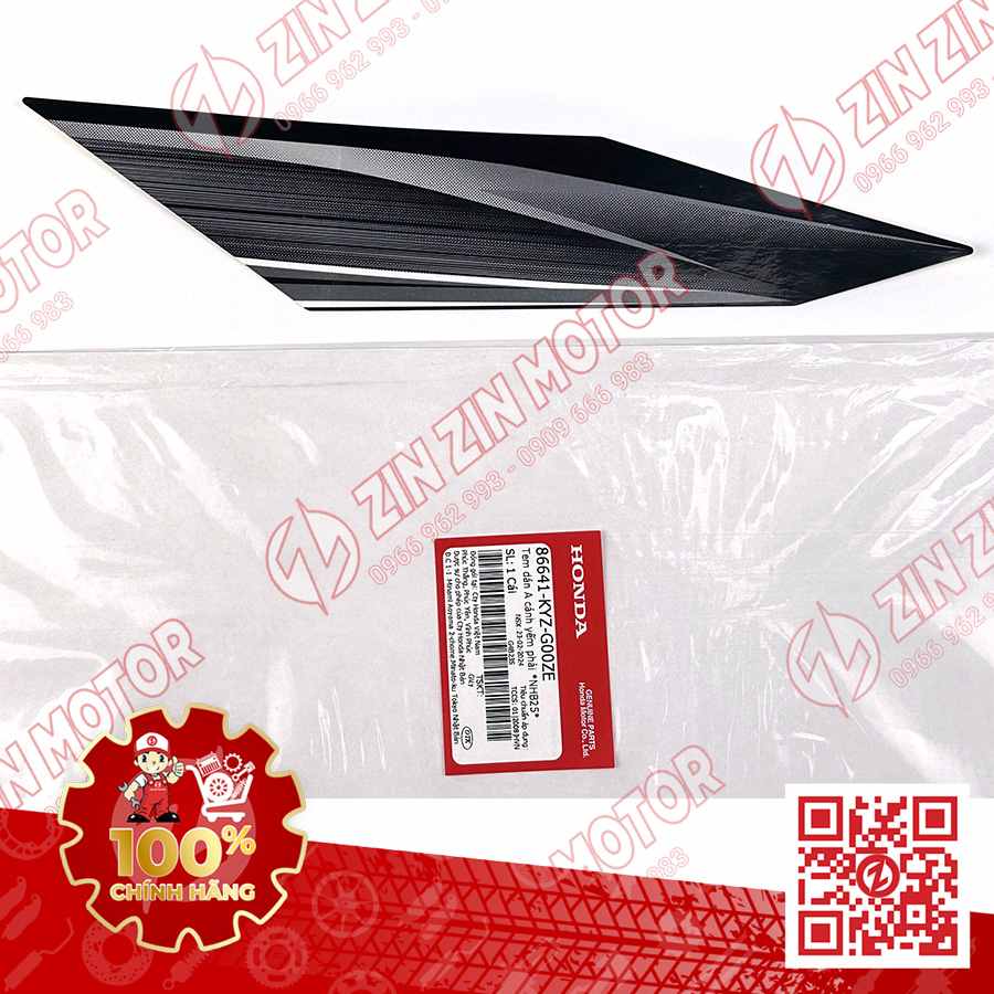 TEM CÁNH YẾM XE FUTURE 125 MẬP, FUTURE FI 125, FUTURE BXC 125 2014 2015 PHẢI ĐEN CHÍNH HÃNG
