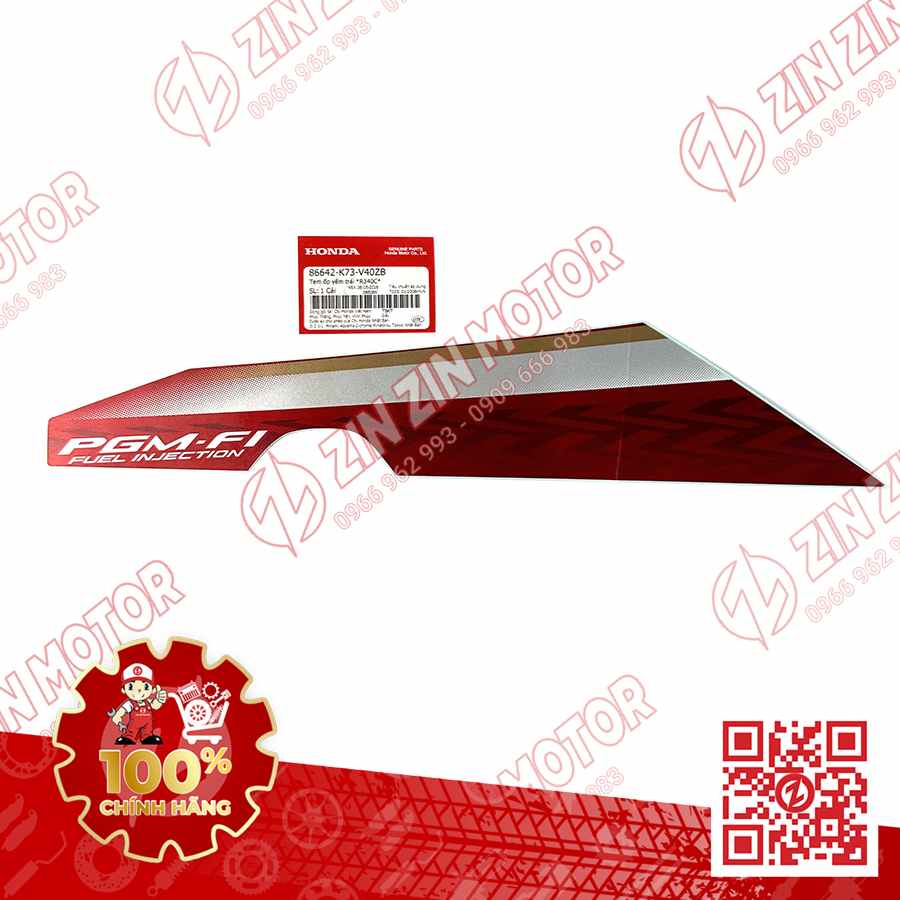 TEM CÁNH YẾM FUTURE 125 FI, FUTURE LED 2018 ĐỎ ĐEN BẢN VÀNH NAN HOA BÊN TRÁI 86642K73V40ZB