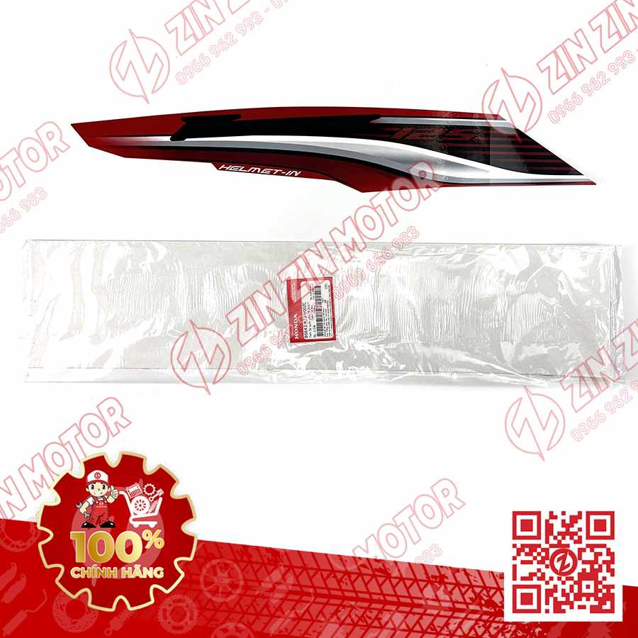 TEM BỤNG SAU, TEM ỐP SƯỜN FUTURE 125 MẬP, FUTURE FI 125 2016 2017 PHẢI ĐỎ XÁM CHÍNH HÃNG
