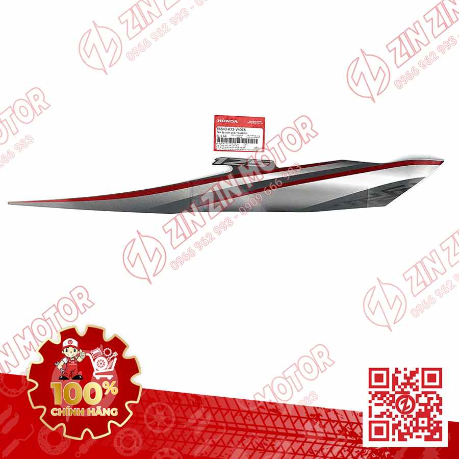 TEM ỐP SƯỜN XE FUTURE 125 FI, FUTURE LED 2018 BẠC ĐEN PHIÊN BẢN VÀNH NAN HOA BÊN PHẢI 86643K73V40ZA