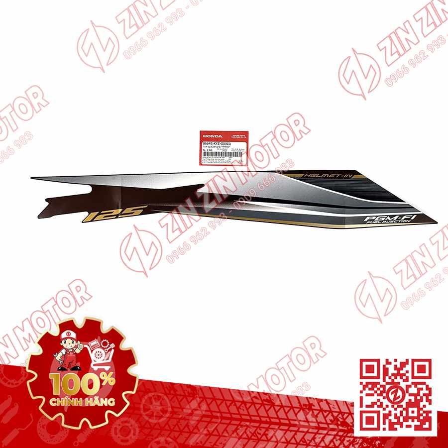 TEM BỤNG SAU, TEM ỐP SƯỜN FUTURE 125 MẬP, FUTURE FI 125 2014 2015 PHẢI NÂU VÀNG CHÍNH HÃNG