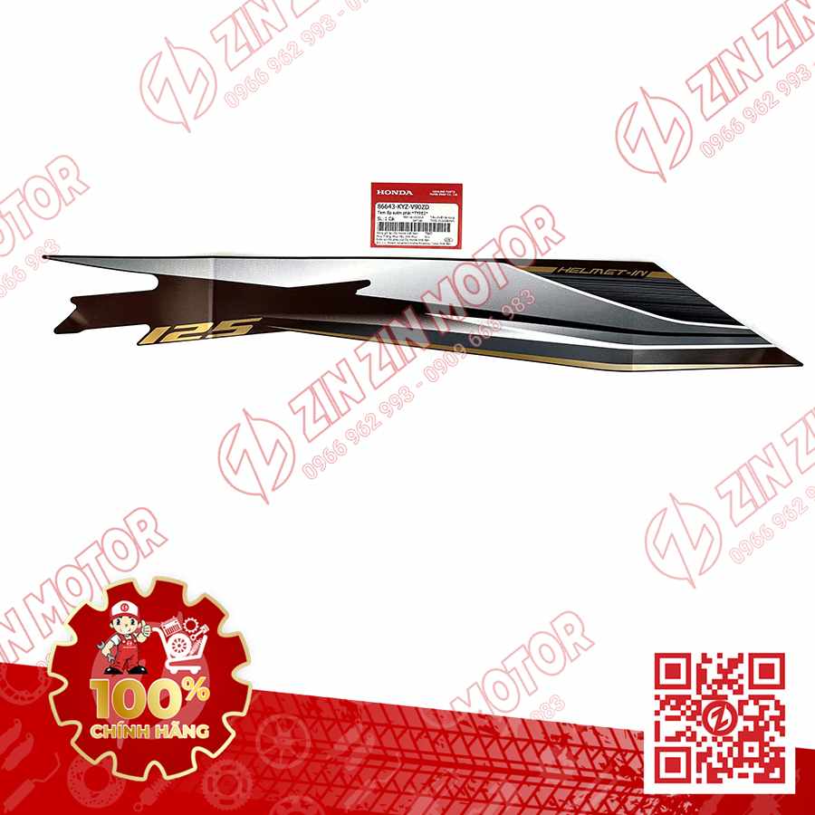 TEM BỤNG SAU, TEM ỐP SƯỜN FUTURE 125 MẬP, FUTURE BXC 125 2014 2015 PHẢI NÂU VÀNG CHÍNH HÃNG