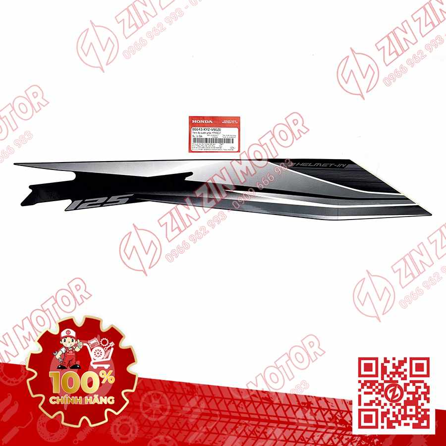 TEM BỤNG SAU, TEM ỐP SƯỜN FUTURE 125 MẬP, FUTURE BXC 125 2014 2015 PHẢI ĐEN GHI CHÍNH HÃNG
