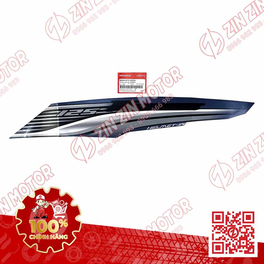 TEM BỤNG SAU, TEM ỐP SƯỜN FUTURE 125 MẬP, FUTURE FI 125 2016 2017 TRÁI XANH XÁM CHÍNH HÃNG