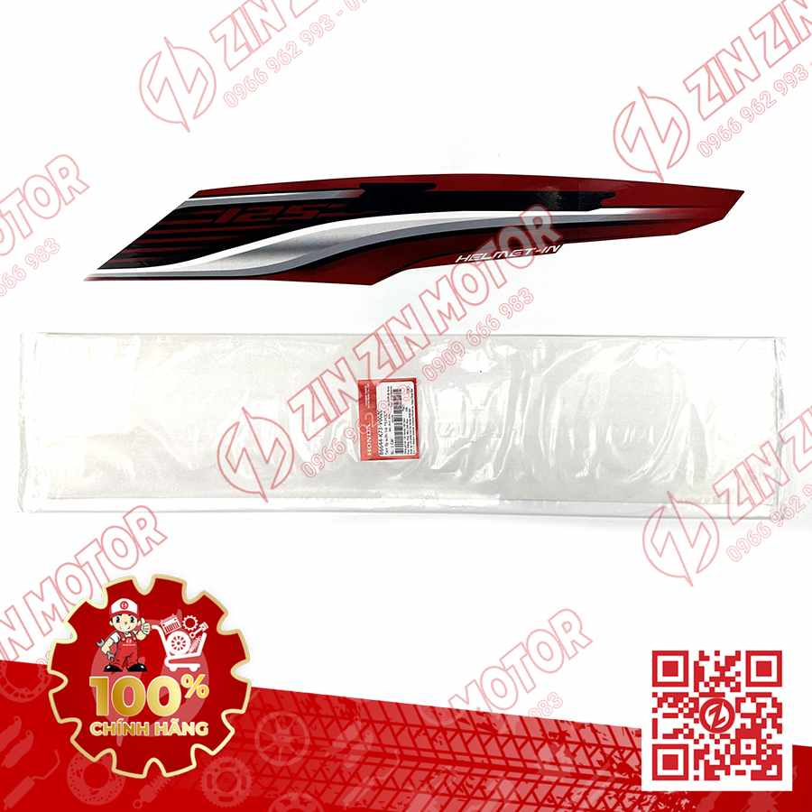 TEM BỤNG SAU, TEM ỐP SƯỜN FUTURE 125 MẬP, FUTURE FI 125 2016 2017 TRÁI ĐỎ XÁM CHÍNH HÃNG