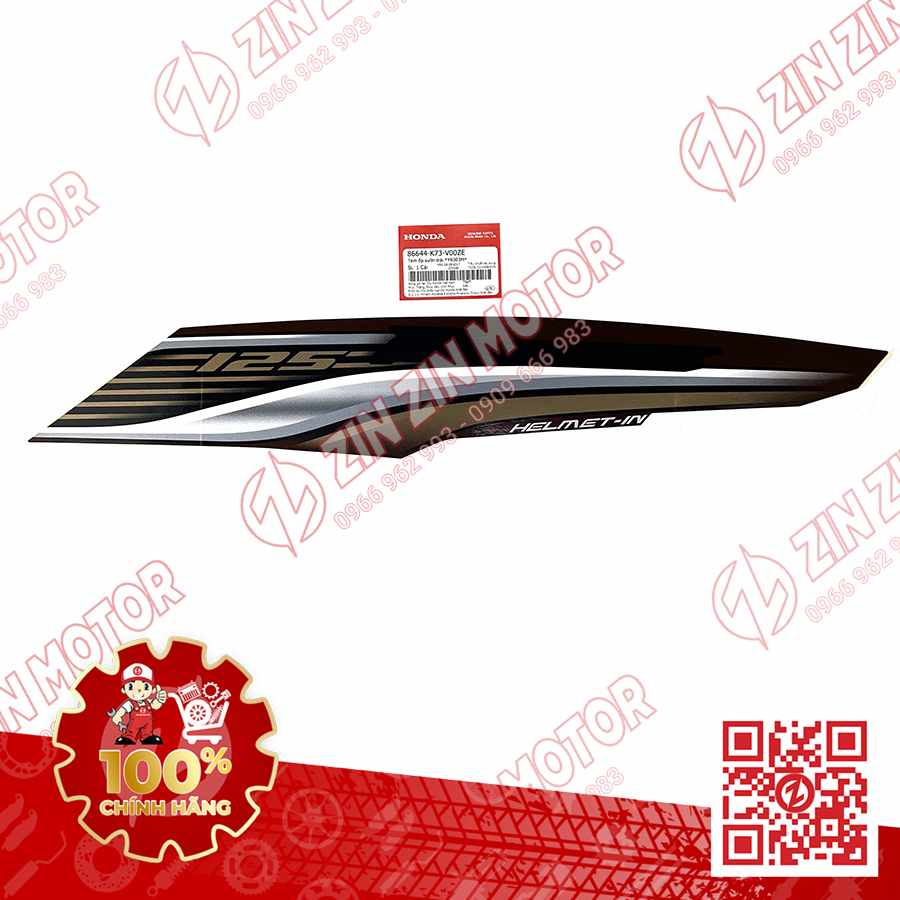 TEM BỤNG SAU, TEM ỐP SƯỜN FUTURE 125 MẬP, FUTURE FI 125 2016 2017 TRÁI NÂU VÀNG CHÍNH HÃNG