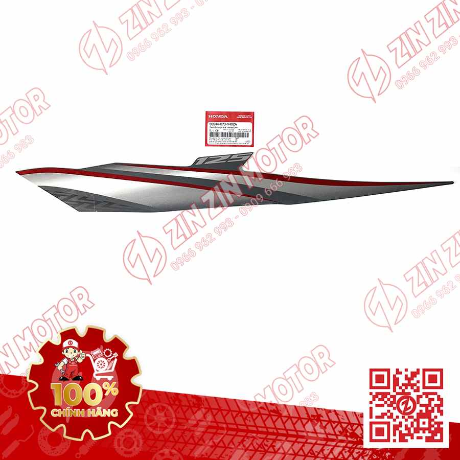 TEM ỐP SƯỜN XE FUTURE 125 FI, FUTURE LED 2018 BẠC ĐEN PHIÊN BẢN VÀNH NAN HOA BÊN TRÁI 86644K73V40ZA