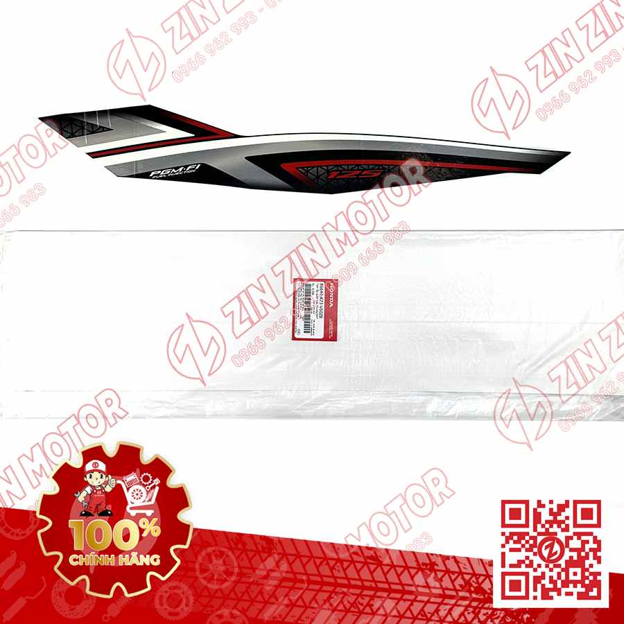 TEM ỐP SƯỜN XE FUTURE 125 FI, FUTURE LED 2019 ĐEN ĐỎ PHIÊN BẢN VÀNH NAN HOA BÊN TRÁI 86644K73V60ZB