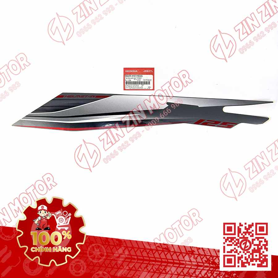 TEM BỤNG SAU, TEM ỐP SƯỜN FUTURE 125 MẬP, FUTURE BXC 125 2014 2015 TRÁI XÁM ĐẬM CHÍNH HÃNG