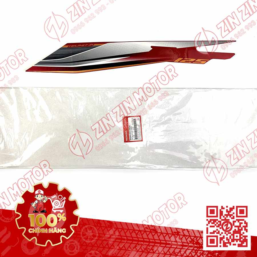 TEM BỤNG SAU, TEM ỐP SƯỜN FUTURE 125 MẬP, FUTURE BXC 125 2014 2015 TRÁI ĐỎ ĐẬM CHÍNH HÃNG