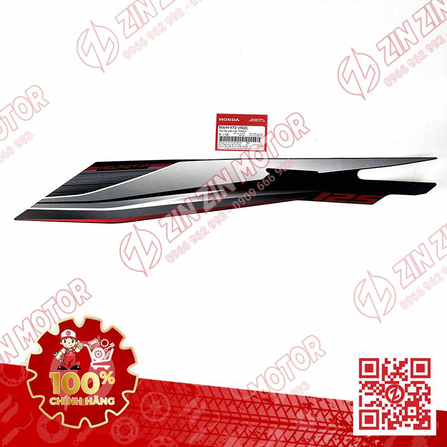 TEM BỤNG SAU, TEM ỐP SƯỜN FUTURE 125 MẬP, FUTURE BXC 125 2014 2015 TRÁI ĐEN ĐỎ CHÍNH HÃNG