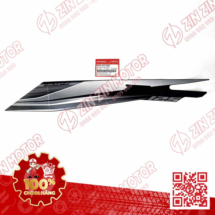 TEM BỤNG SAU, TEM ỐP SƯỜN FUTURE 125 MẬP, FUTURE BXC 125 2014 2015 TRÁI ĐEN GHI CHÍNH HÃNG