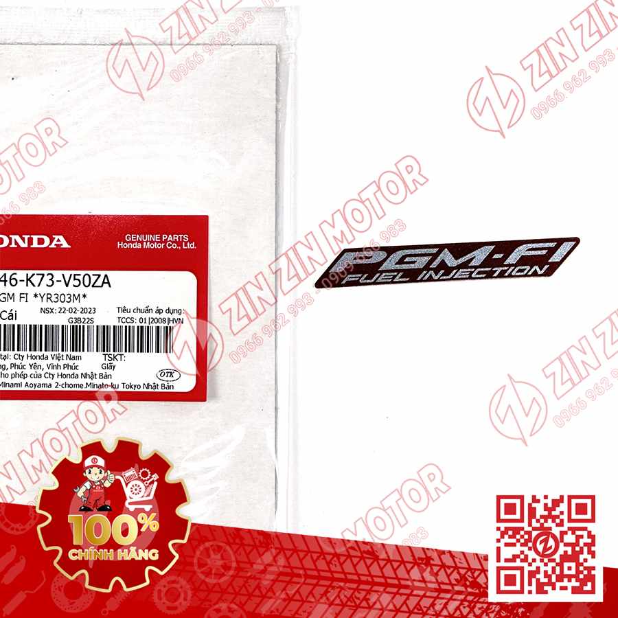 TEM CHỮ PGM-FI DÁN XE FUTURE 125 FI, FUTURE LED TYPE4 86646K73V50ZA