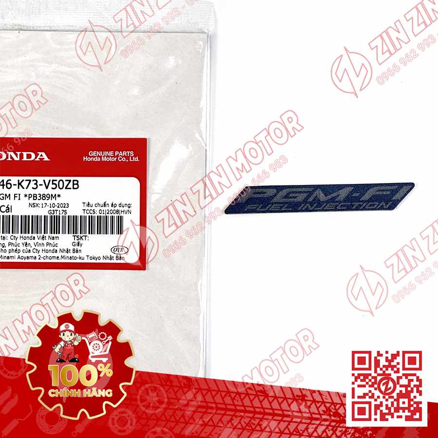 TEM CHỮ PGM-FI DÁN XE FUTURE 125 FI, FUTURE LED TYPE3 86646K73V50ZB