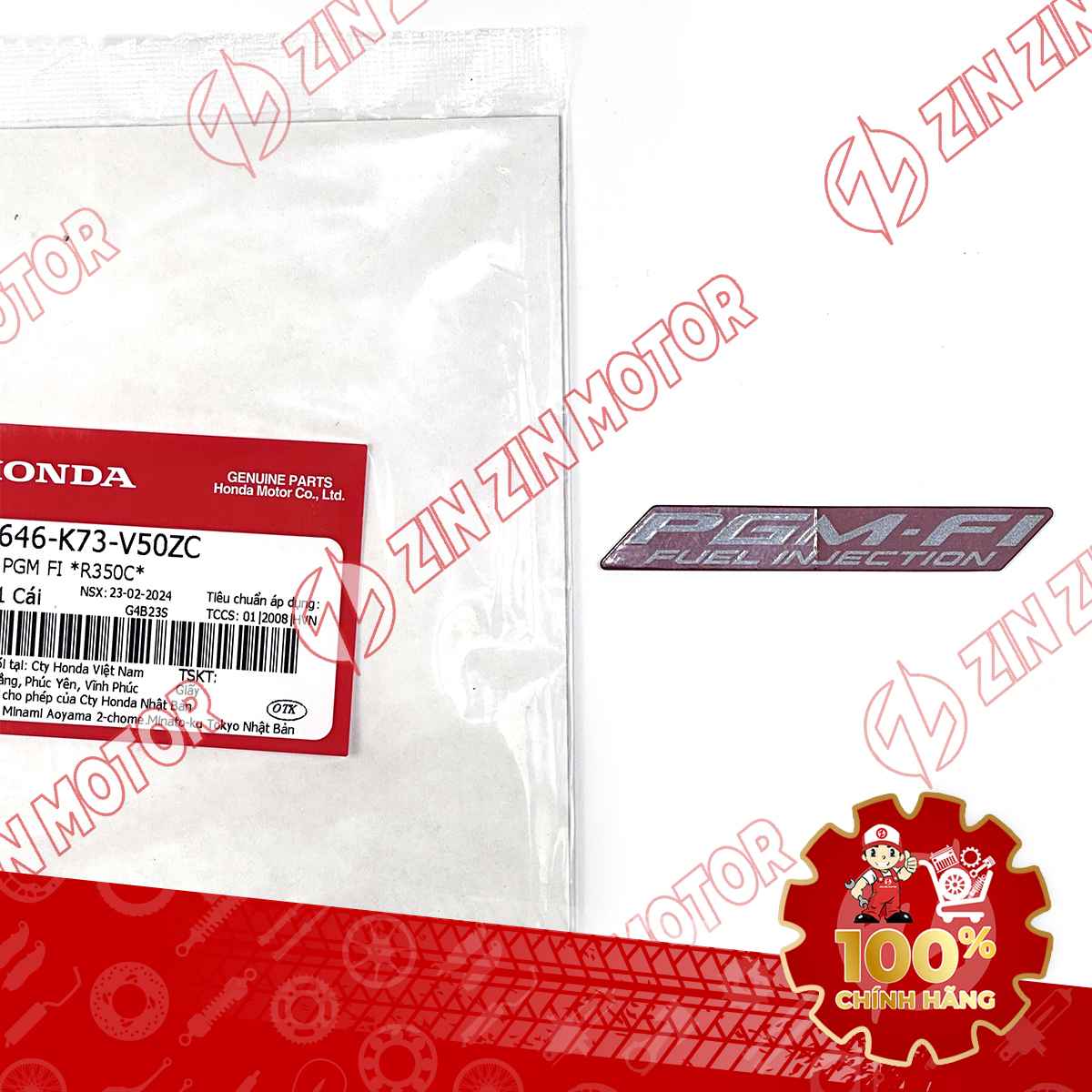 TEM CHỮ PGM-FI DÁN XE FUTURE 125 FI, FUTURE LED TYPE2 86646K73V50ZC