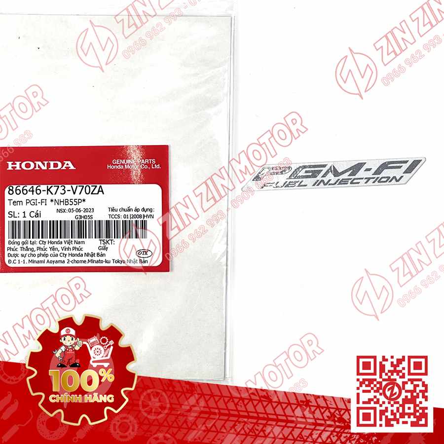 TEM CHỮ PGM-FI DÁN XE FUTURE 125 FI, FUTURE LED TYPE5 86646K73V70ZA