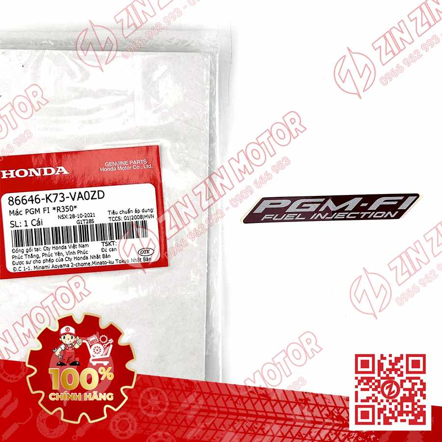 TEM CHỮ PGM-FI DÁN XE FUTURE 125 FI, FUTURE LED TYPE2 86646K73V70ZD