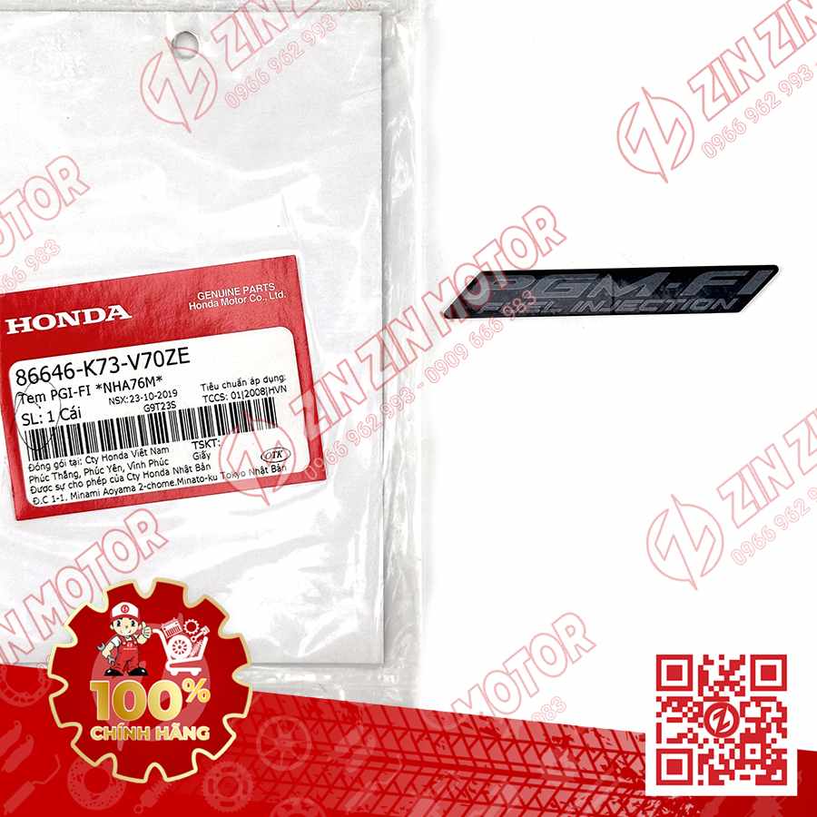 TEM CHỮ PGM-FI DÁN XE FUTURE 125 FI, FUTURE LED TYPE1 86646K73V70ZE