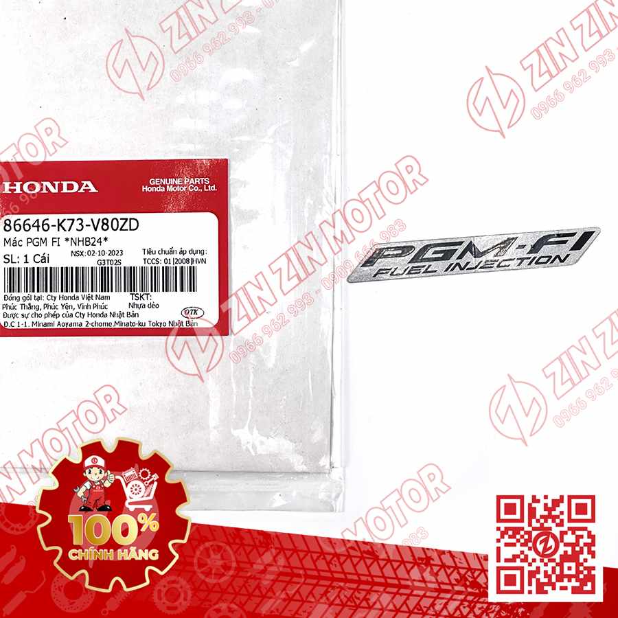 TEM CHỮ PGM-FI DÁN XE FUTURE 125 FI, FUTURE LED TYPE4 86646K73V80ZD