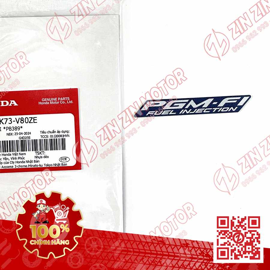 TEM CHỮ PGM-FI DÁN XE FUTURE 125 FI, FUTURE LED TYPE3 86646K73V80ZE