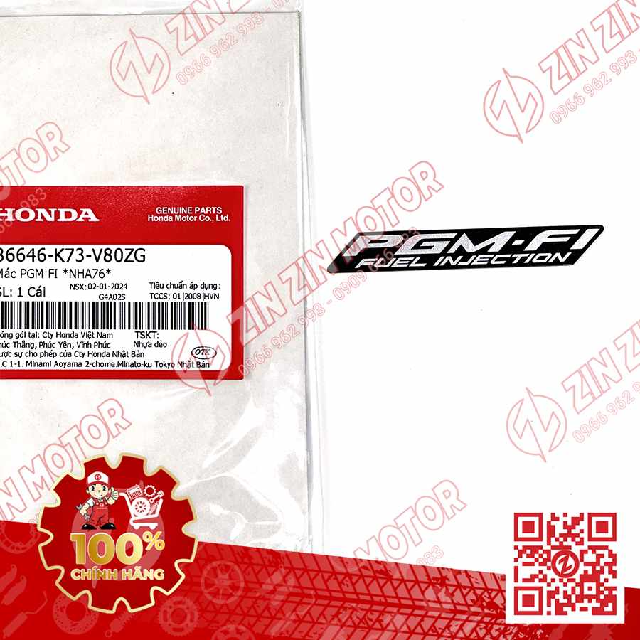 TEM CHỮ PGM-FI DÁN XE FUTURE 125 FI, FUTURE LED TYPE1 86646K73V80ZG