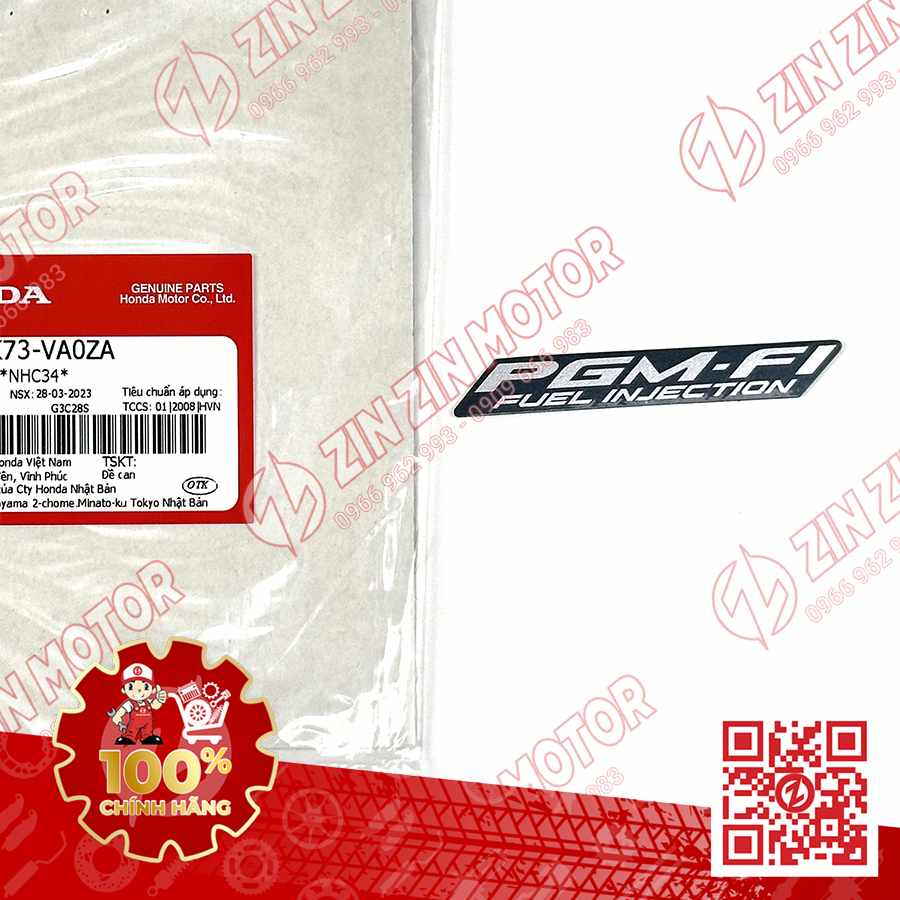 TEM CHỮ PGM-FI DÁN XE FUTURE 125 FI, FUTURE LED TYPE5 86646K73VA0ZA