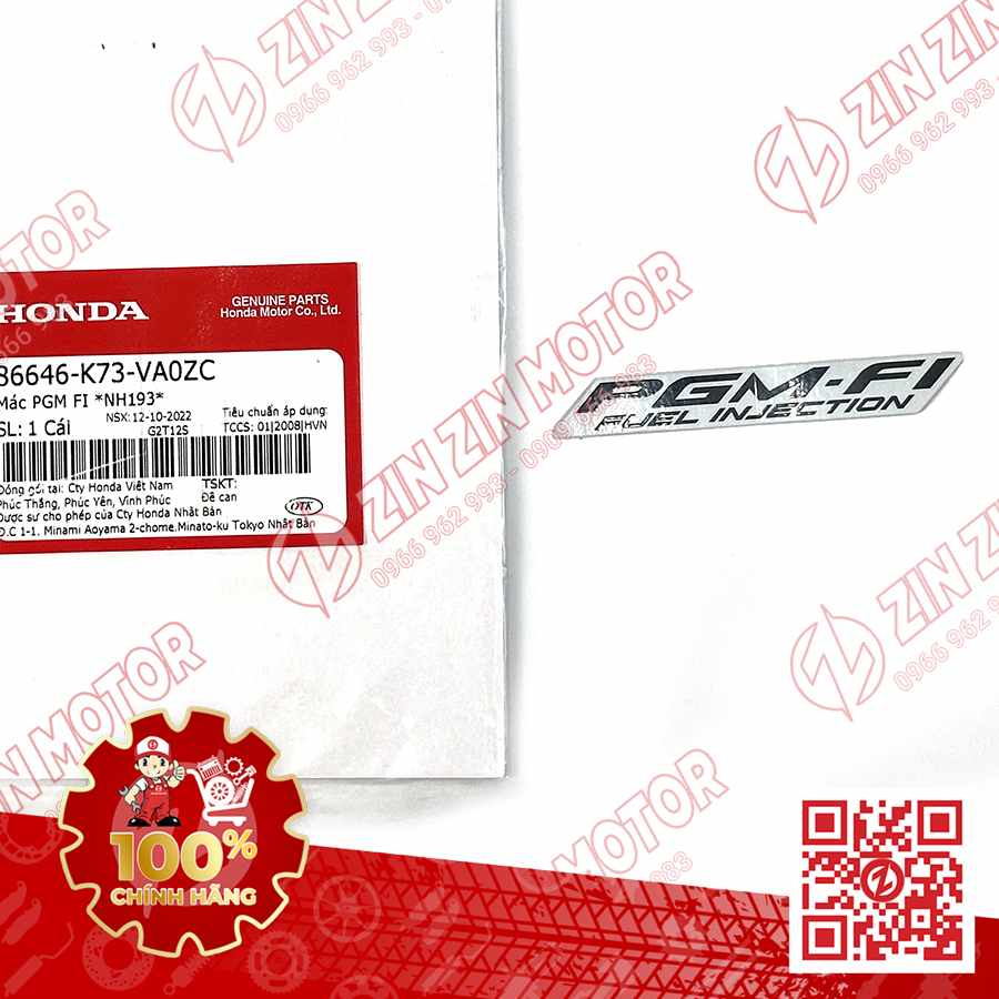 TEM CHỮ PGM-FI DÁN XE FUTURE 125 FI, FUTURE LED TYPE3 86646K73VA0ZC