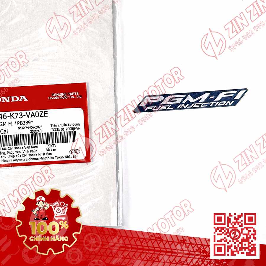 TEM CHỮ PGM-FI DÁN XE FUTURE 125 FI, FUTURE LED TYPE1 86646K73VA0ZE