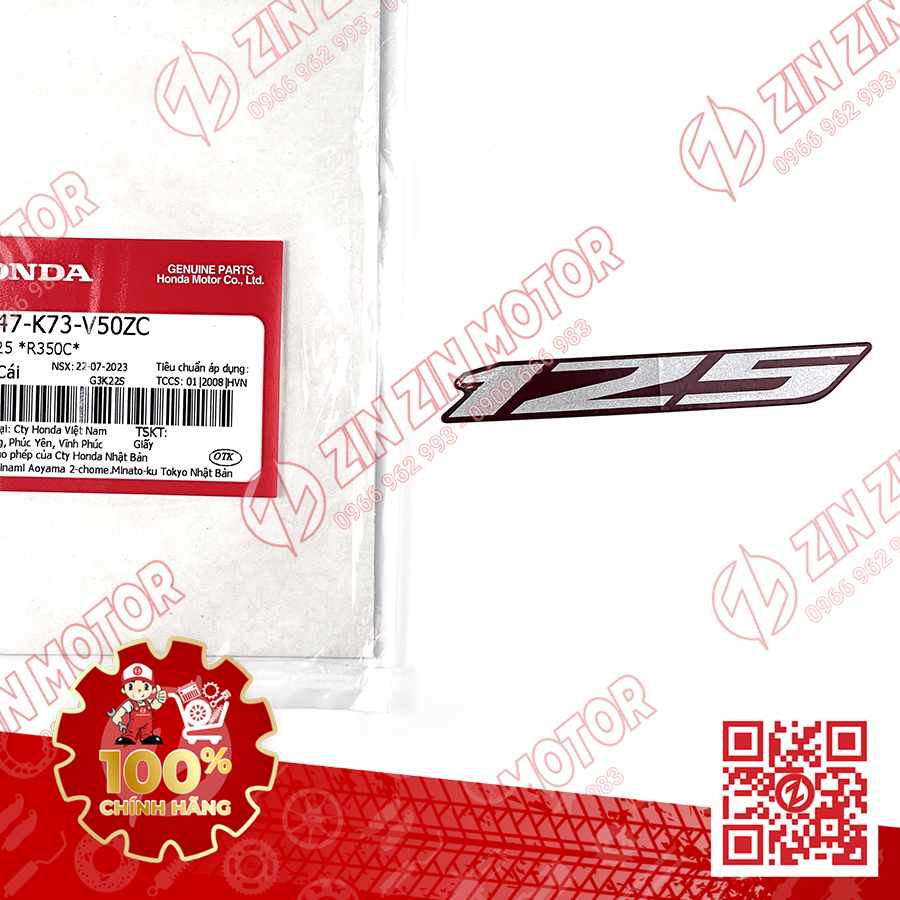 MÁC 125, TEM CHỮ 125 XE FUTURE 125 FI, FUTURE LED TYPE2 86647K73V50ZC
