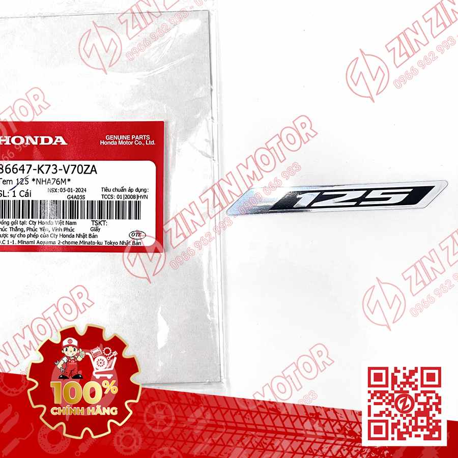 MÁC 125, TEM CHỮ 125 XE FUTURE 125 FI, FUTURE LED TYPE1 86647K73V70ZA