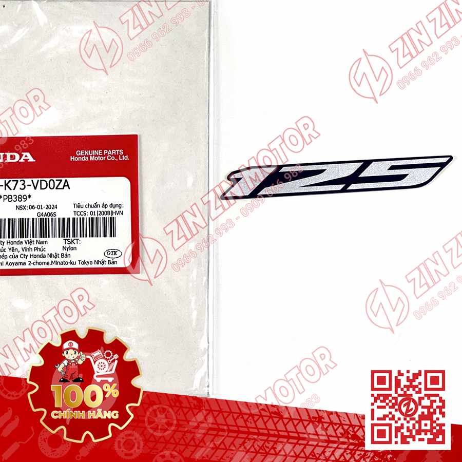 MÁC 125, TEM CHỮ 125 XE FUTURE 125 FI, FUTURE LED TYPE1 86647K73VD0ZA