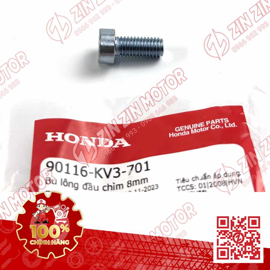 BU LÔNG CHÌM PHUỘC TRƯỚC FUTURE 125 MẬP, FUTURE FI 125, FUTURE BXC 125 2014 2015 2016 2017 ; WAVE RSX 2019 2020 2021 2022 2023 , WAVE ALPHA 2017 - 2023 2024 - 2025, WAVE BLADE 110 , VISION 2026 90116KV3701 CHÍNH HÃNG