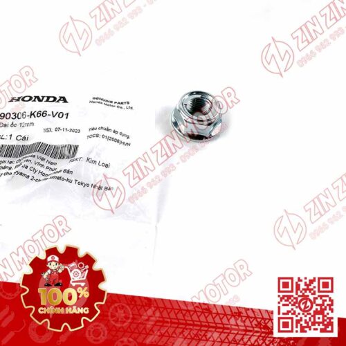 TÁN CỐT BÁNH, ĐAI ỐC MẶT BÍCH 12MM , TÁN CỐT BÁNH TRƯỚC SAU WAVE RSX 2019 2020 2021 2022 2023 , WAVE ALPHA 2017 - 2023 2024 - 2025, WAVE BLADE 110 , VISION 2026 SỬ DỤNG CHO NHIỀU DÒNG XE HONDA 90306K66V01 CHÍNH HÃNG