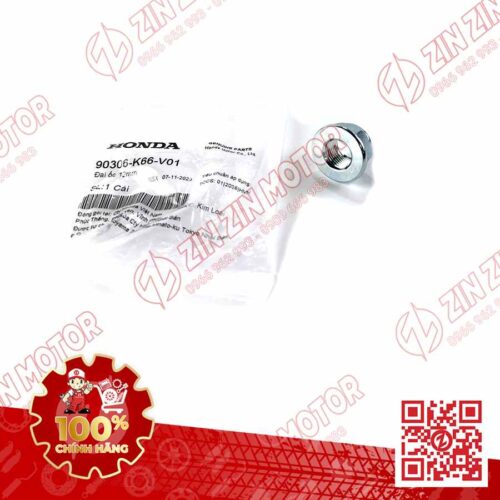Alternative view of TÁN CỐT BÁNH, ĐAI ỐC MẶT BÍCH 12MM , TÁN CỐT BÁNH TRƯỚC SAU WAVE RSX 2019 2020 2021 2022 2023 , WAVE ALPHA 2017 - 2023 2024 - 2025, WAVE BLADE 110 , VISION 2026 SỬ DỤNG CHO NHIỀU DÒNG XE HONDA 90306K66V01 CHÍNH HÃNG