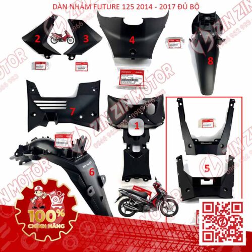 Dàn Áo Nhựa Nhám Future 125 Mập, Future 125 Fi, Future BXC 125 2014 2015 2016 2017 Chính Hãng - ZZM