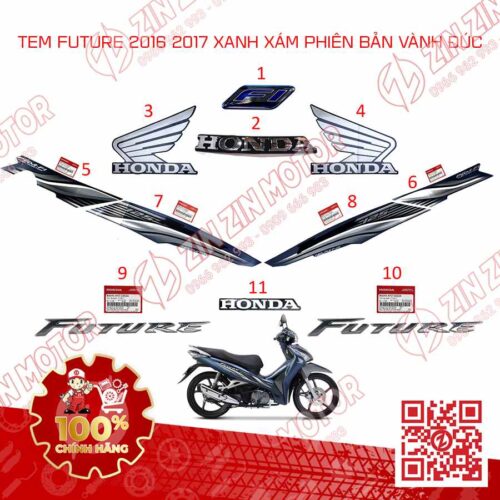 Alternative view of Bộ Tem Future 125 Mập, Future Fi 125, Future BXC 2014 2015 2016 2017 Chính Hãng Đủ Màu
