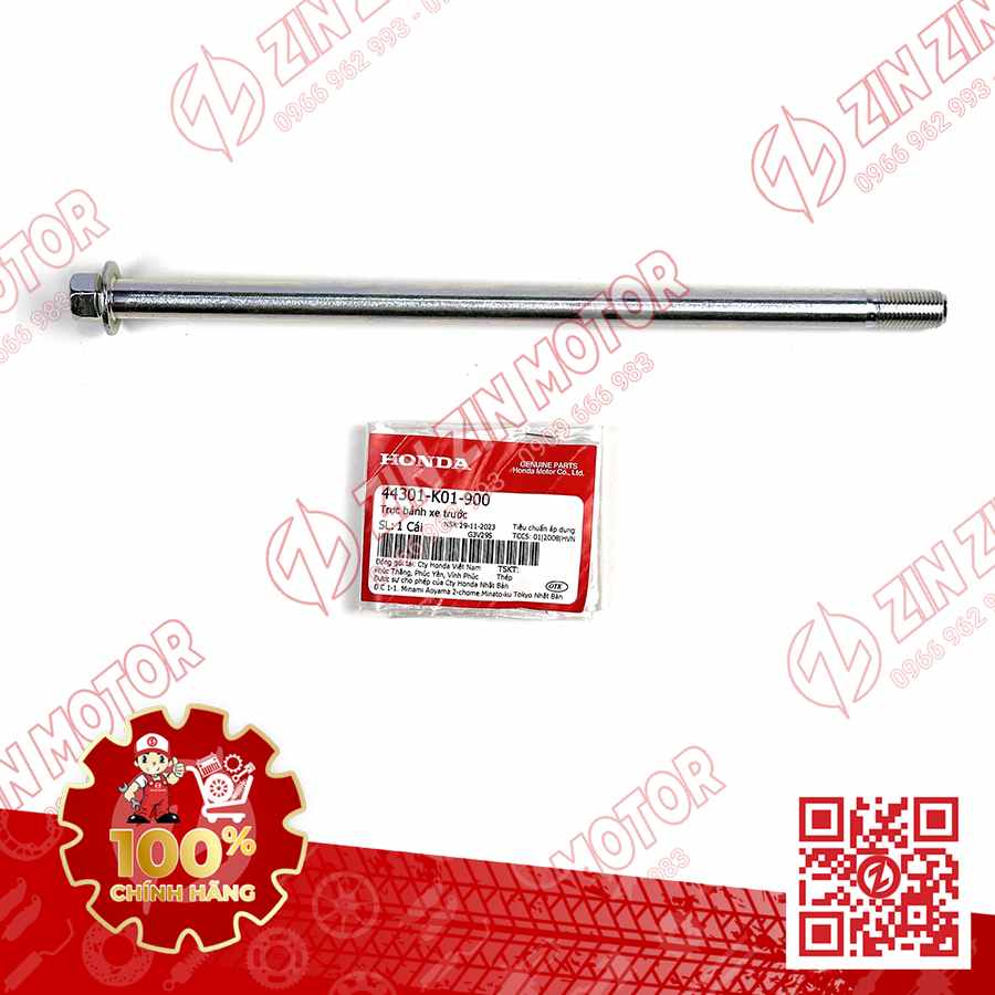 Trục Cốt Bánh Trước SH 2020 - 2026, SH 160i 2023 - 2026, SH 150i 2020 2021 2022, SH125i 2020 - 2026 44301K01900 Chính Hãng