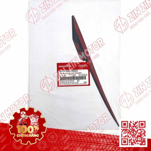 Alternative view of Tem Cánh Yếm, Bửng Trái SH 2024, SH 160i 2024, SH125i 2024 Đỏ Nền Đen 86648K0RV60ZA Chính Hãng