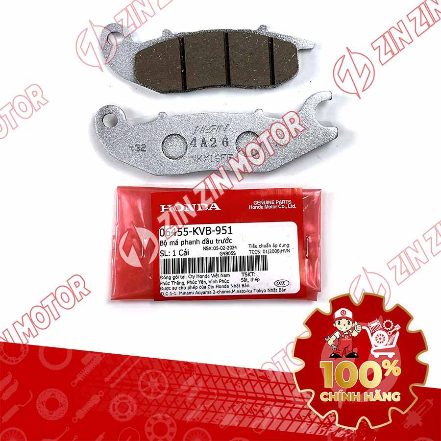 MÁ PHANH, BỐ THẮNG TRƯỚC SH MODE 2020 2021 2022 2023 2024 BẢN PHANH ABS 06455KVB951 CHÍNH HÃNG