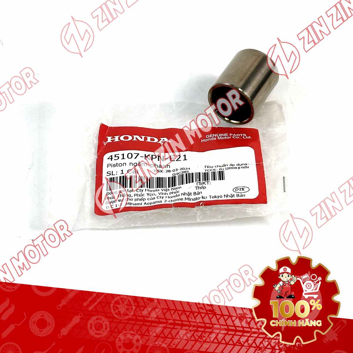 PISTON HEO DẦU THẮNG TRƯỚC SH MODE 2020 2021 2022 2023 2024 PISTON NHỎ 45107KPNE21 CHÍNH HÃNG
