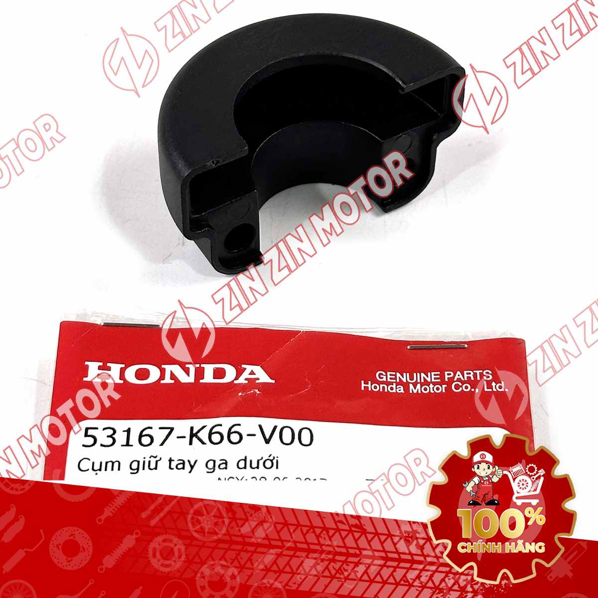 CỤM GIỮ TAY GA SH MODE 2020 - 2024 , SH 125/160i 2026 , AB 125/160 2026 MIẾNG TRÊN 53167K66V00 CHÍNH HÃNG