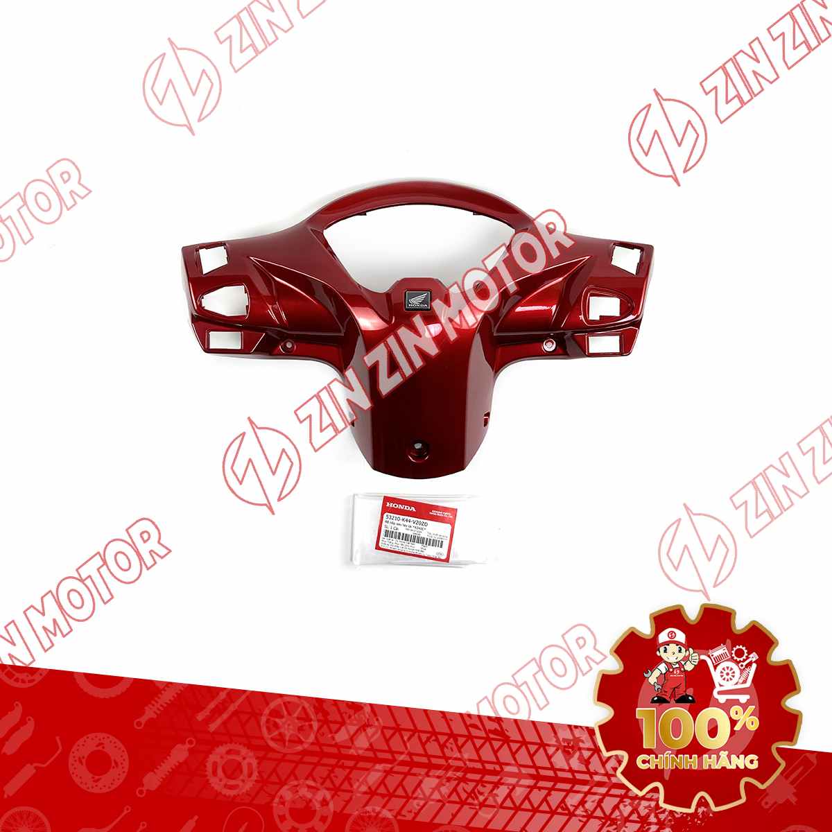 NẮP SAU TAY LÁI, BỢ CỔ VISION 2014 2015 2016 2017 2018 2019 2020 ĐỎ TƯƠI 53210K44V20ZD CHÍNH HÃNG