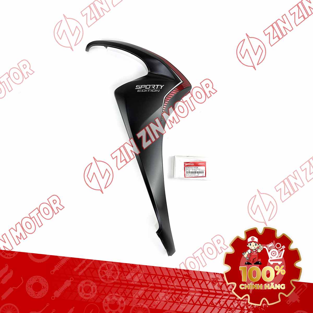 BỬNG PHẢI, CÁNH YẾM VISION 2021 2022 2023 2024 ĐEN NHÁM TEM SPORTY *NHA76M* 64300K2CVF0ZB CHÍNH HÃNG