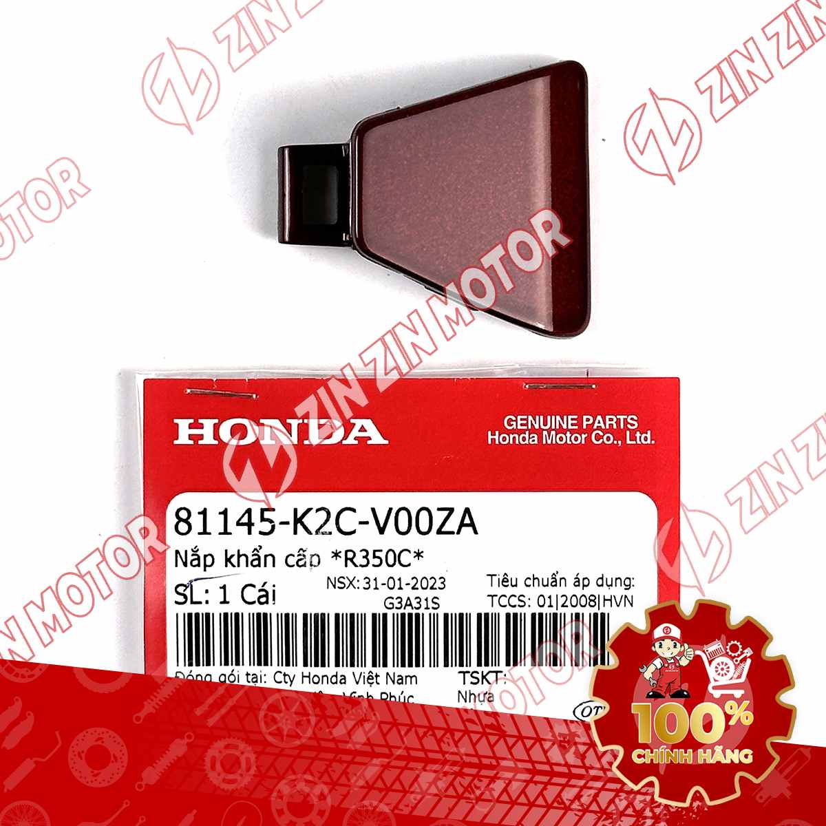 NẮP KHẨN CẤP VISION 2021 2022 2023 2024 ĐỎ MẬN *R350C* 81145K2CV00ZA CHÍNH HÃNG
