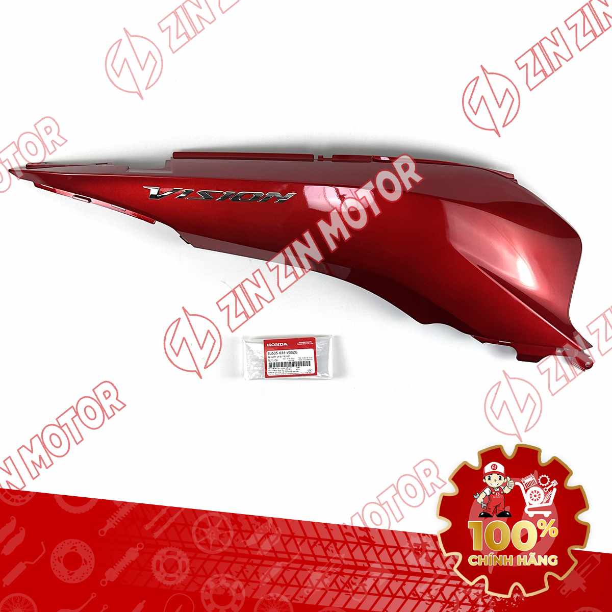 ỐP THÂN PHẢI, ỐP SƯỜN VISION 2014 2015 2016 2017 2018 2019 2020 ĐỎ TƯƠI TEM BẠC 83505K44V00ZG CHÍNH HÃNG