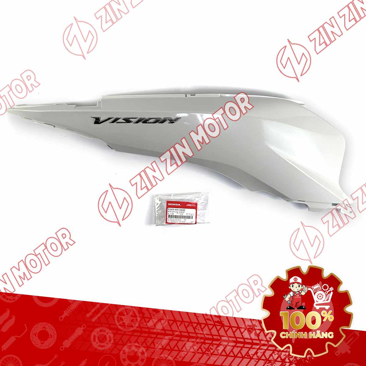 ỐP THÂN PHẢI, ỐP SƯỜN VISION 2014 2015 2016 2017 2018 2019 2020 TRẮNG TEM BẠC *NHB35P* 83505K44V60ZE CHÍNH HÃNG