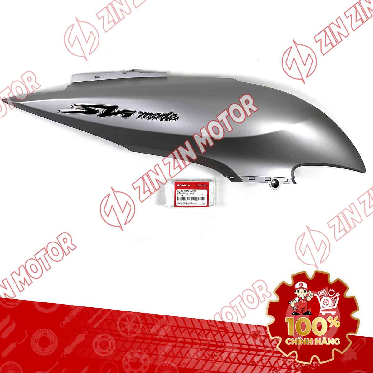 ỐP SƯỜN SH MODE 2020 2021 2022 2023 2024 PHẢI BẠC NHÁM TEM ĐEN 83510K1NV00ZB CHÍNH HÃNG