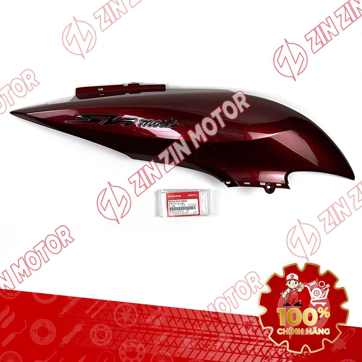 ỐP SƯỜN SH MODE 2020 2021 2022 2023 2024 PHẢI ĐỎ MẬN TEM ĐEN 83510K1NV00ZC CHÍNH HÃNG