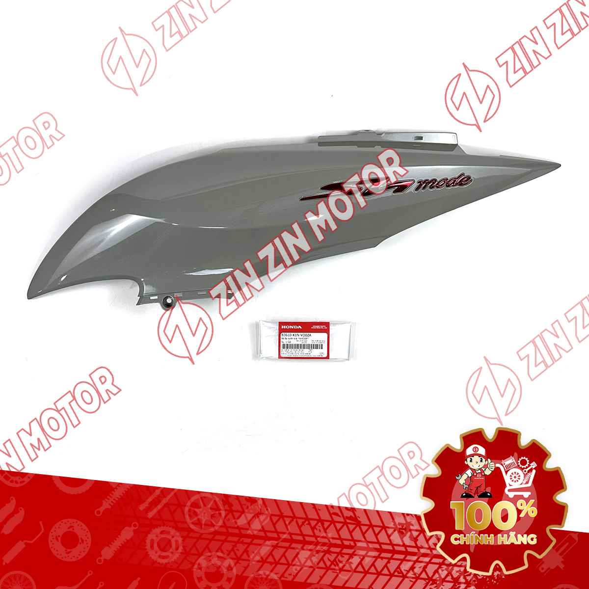 ỐP SƯỜN SH MODE 2020 2021 2022 2023 2024 TRÁI XÁM XI MĂNG TEM ĐỎ 83610K1NVD0ZA CHÍNH HÃNG